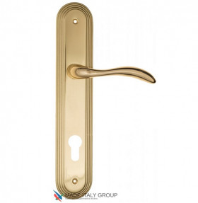 Дверная ручка на планке Fratelli Cattini LUCCIA CYL PL288-OLV полированная латунь