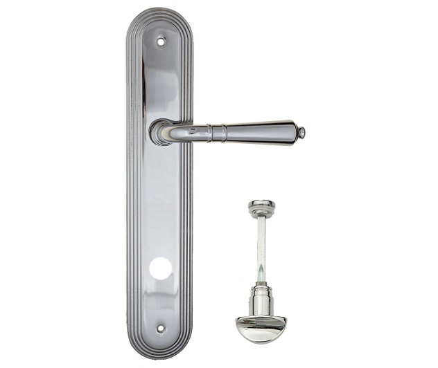 Дверная ручка на планке Fratelli Cattini TOSCANA WC-2 PL288-CR полированный хром