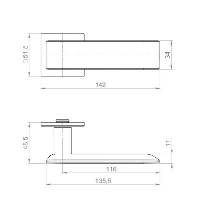 Ручка дверная ARMADILLO K.YM.CASTELLA AC-9 медь