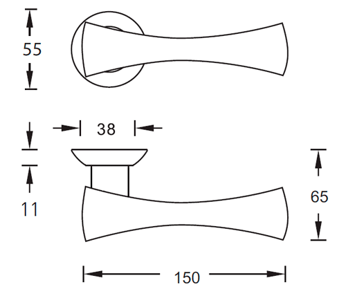 Ручка дверная ARCHIE SILLUR Esplendor 201 P.CHR0ME хром