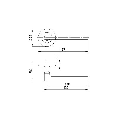 Ручка дверная AJAX R.JR54.IND POLUS BL-24 черный