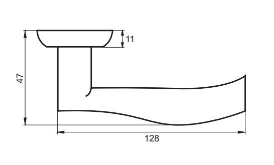 Ручка дверная PUERTO INAL 507-08 SN/NP Капрезе никель матовый / никель блестящий