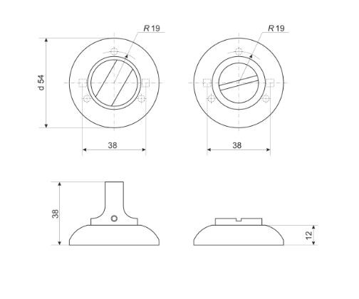 Завертка сантехническая TIXX IN TIXX BK 08 SN/NP никель матовый/никель блестящий