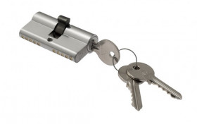 Цилиндровый механизм ключ-ключ Venezia 25/10/35 матовый хром