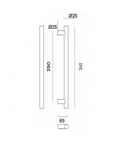 Ручка скоба Venezia EXA ZIG 340мм (290мм) матовый хром