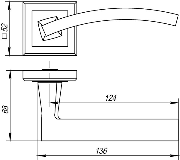Ручка дверная PUNTO NAVY QL GR/CP-23 графит/хром
