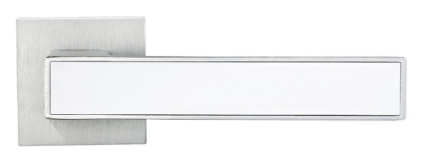 Ручка дверная MORELLI MH-48-S6 SSC/W SULLA супер Матовый хром/белый