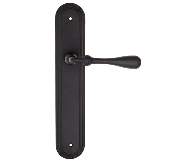 Дверная ручка на планке Fratelli Cattini RETRO PL288-NM матовый черный