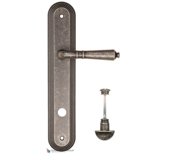 Дверная ручка на планке Fratelli Cattini TOSCANA WC-2 PL288-IA античное серебро