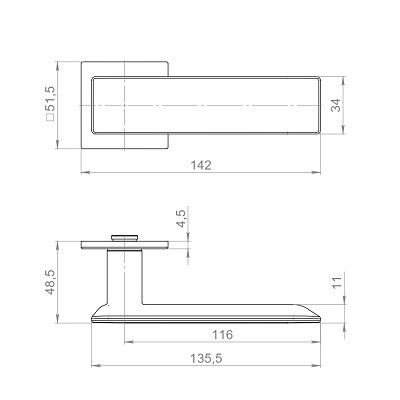Ручка дверная ARMADILLO K.YM.CASTELLA BL-26 черный