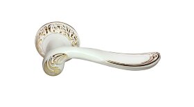 Ручка дверная MORELLI DIY MH-22-CLP W/PG GIUSEPPE белый/золото