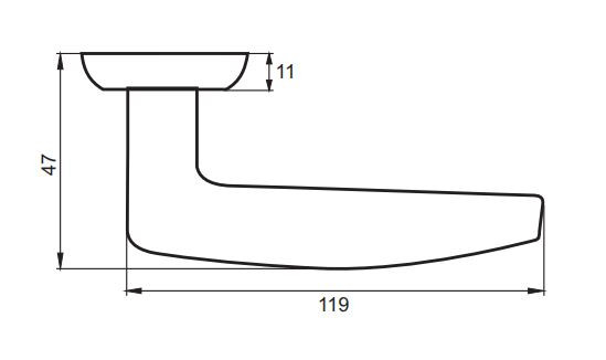 Ручка дверная PUERTO INAL 508-08 SN/NP Пиццелли никель матовый / никель блестящий