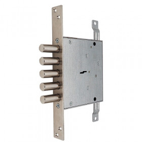 Замок врезной сувальдный МЕТТЭМ ЗВ8 140.1.0 с тягами 5 кл. ключ 80 мм