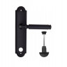 Дверная ручка на планке Fratelli Cattini ENCIA WC-2 PL248-NM матовый черный