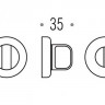 Завертка сантехническая COLOMBO CD49BZG6G-NM матовый черный