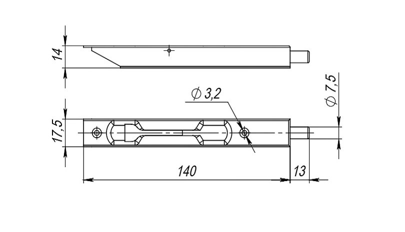 Упор торцевой FUARO FB 140-16 BL черный