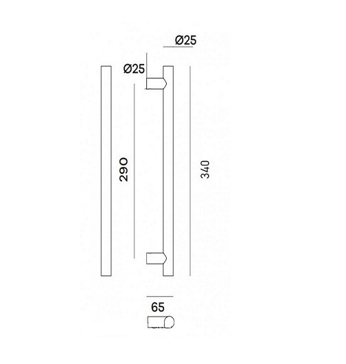 Ручка скоба Venezia EXA ZIG 340мм (290мм) полированный хром