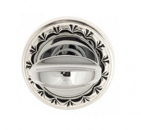 Завертка сантехническая Venezia WC-2 D2 натуральное серебро + черный