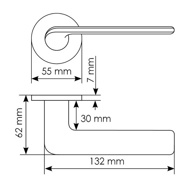 Ручка дверная MORELLI LUXURY TOMORROW R5 NERO Черный