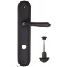 Дверная ручка на планке Fratelli Cattini TOSCANA WC-2 PL288-NM матовый черный