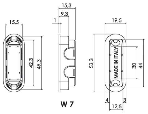 Защелка магнитная под цилиндр MORELLI M1885 W Белый