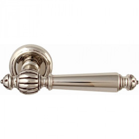 Ручка дверная MELODIA 235V Mirella Серебро + коричневый