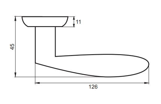 Ручка дверная PUERTO INAL 509-08 SN Кавалуччи никель матовый