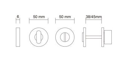 Завертка сантехническая PORTA DI PARMA WC.011.06 PVD Полированное золото