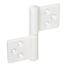 Петля карточная MORELLY CH-R 85X82 W с круглой осью разобранная белый