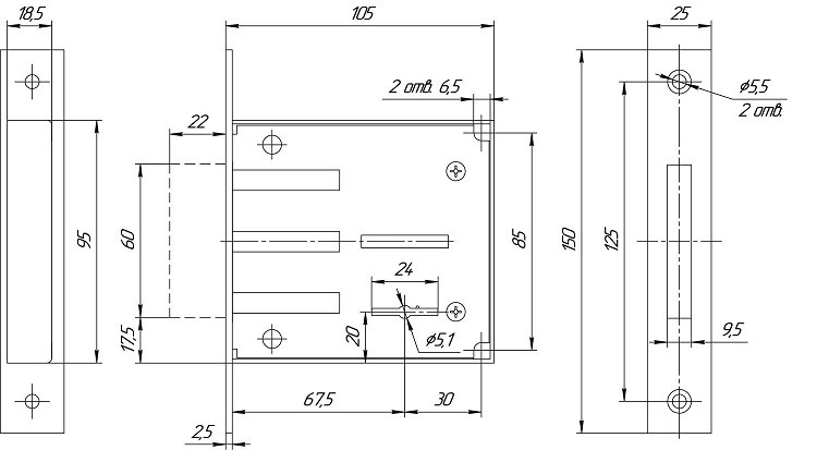 Замок врезной сувальдный МЕТТЭМ ЗВ8 801.0.0 5 кл.