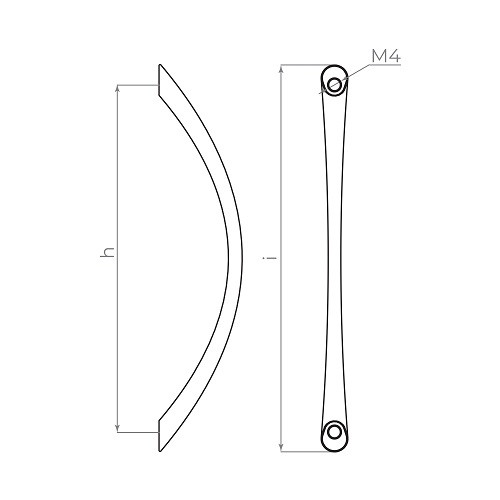 Ручка-скоба AJAX мебельная MB-H-004-96 мм PB золото