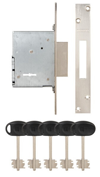 Замок врезной сувальдный Mottura 40.751.42 с ответной планкой, без накладок