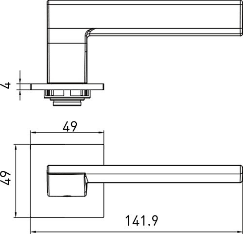 Ручка дверная ARCHIE VERGE PRISM ASH SILVER Серебро