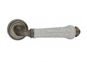 Ручка дверная RENZ INDH 617-16 OB/OC Сиракузы бронза состаренная с керамикой