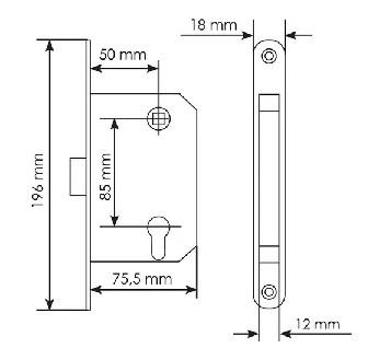 Защелка магнитная под цилиндр MORELLI M1885 MSG сатинированное золото