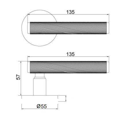 Ручка дверная GHOBESTIR LUXURY COLLECTION A858-G010 PVD NICKEL / 202