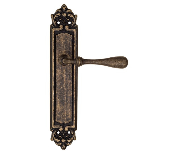 Дверная ручка на планке Fratelli Cattini RETRO PL96-BA античная бронза