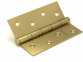 Петля универсальная FUARO 4BB/BL 125x75x2,5 SB матовое золото