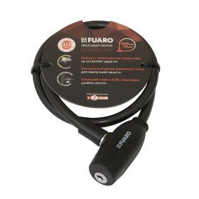 Замок тросовый FUARO PL-0865-KEY (8х650мм) 2кл.