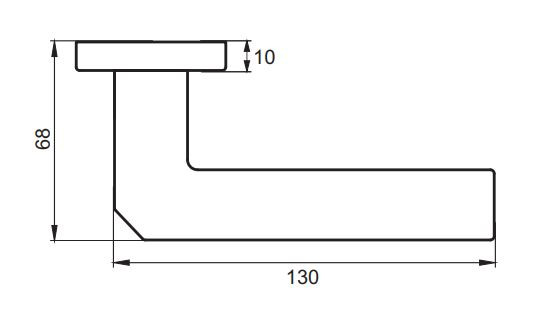 Ручка дверная RENZ INDH 97-02 B/CP Кераско черный/хром блестящий