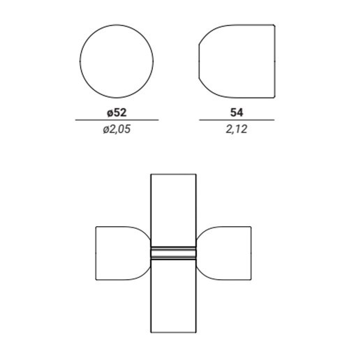 Ручка дверная Verum Nuda LUI Grigio серый