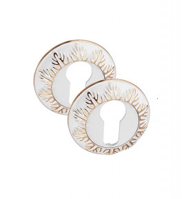 Накладка на цилиндр PALIDORE CL 5 WPB белый/золото