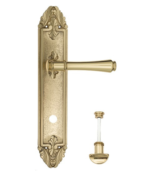 Дверная ручка на планке Venezia CALLISTO WC-2 PL90 полированная латунь