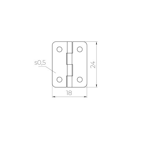 Петля карточная AJAX LM/IN18x24x0,5U YZN желтый цинк 4 шт