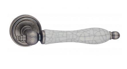 Ручка дверная RENZ INDH 615-16 SL/OC Мишель Серебро античное - Хром блестящий