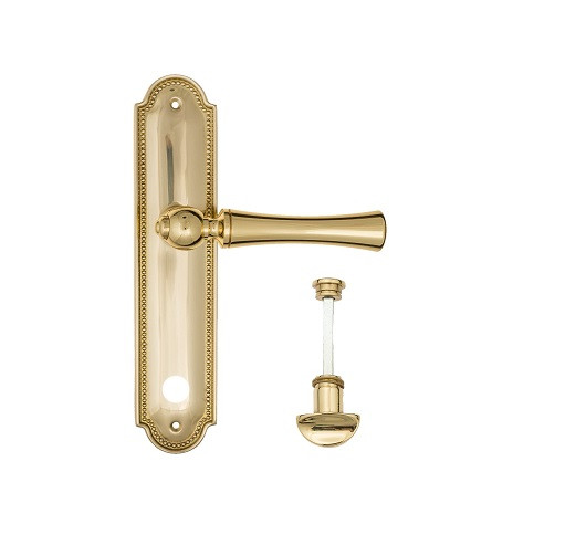 Дверная ручка на планке Fratelli Cattini FOGGIA WC-2 PL248-OLV полированная латунь