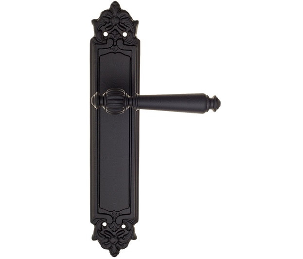 Дверная ручка на планке Fratelli Cattini MARANI PL96-NM матовый черный