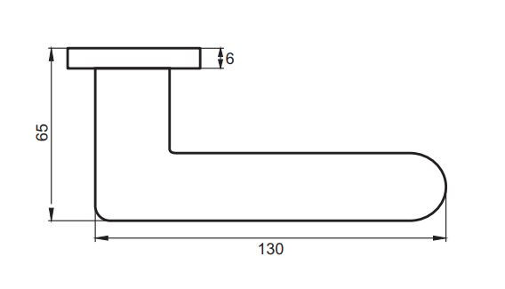 Ручка дверная PUERTO INAL 546-06 slim MSW Ристретто матовый супер белый