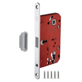 Замок межкомнатный под цилиндр FUARO MAGNM85C-50/BL INOX CP-8 хром блистер