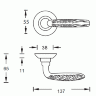 Ручка дверная ARCHIE Aurora 167 S010 167II матовое золото
